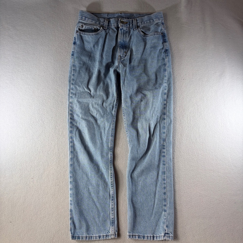 George Mens Light Wash Straight Leg Denim Jeans Blue 30x28